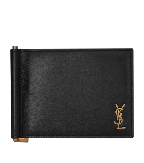 saint laurent clip wallet.